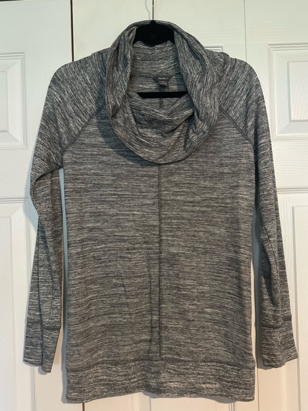 Eddie Bauer Gray Cowl Neck Women's Tunic Sweater